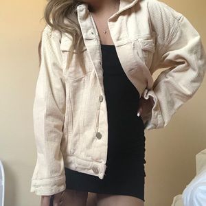 urban outfitters pastel yellow corduroy jacket
